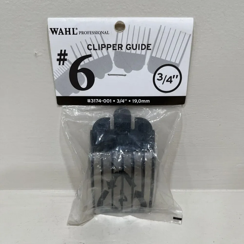 3/4” Wahl Attachment Clipper Guide Comb Guard 19mm #6 Black Genuine Vintage NEW